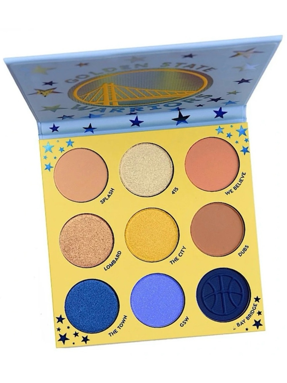 💙💛 Colourpop x NBA Golden State Warriors Pressed Powder Eyeshadow Palette